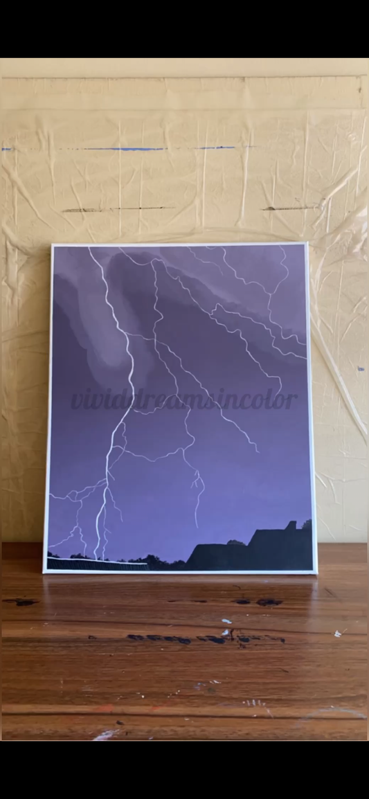 D’s Stormy Evening Acrylic Painting (SOLD)