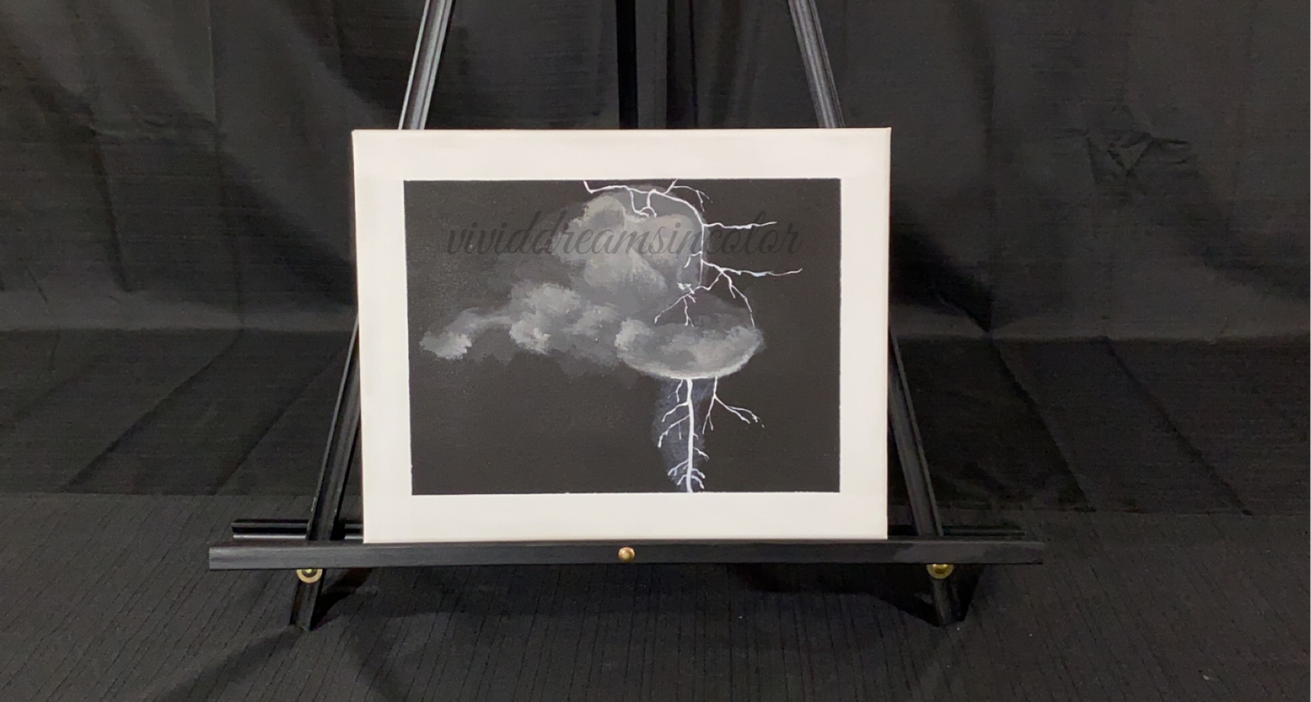 Lightning Cloud Acrylic Painting